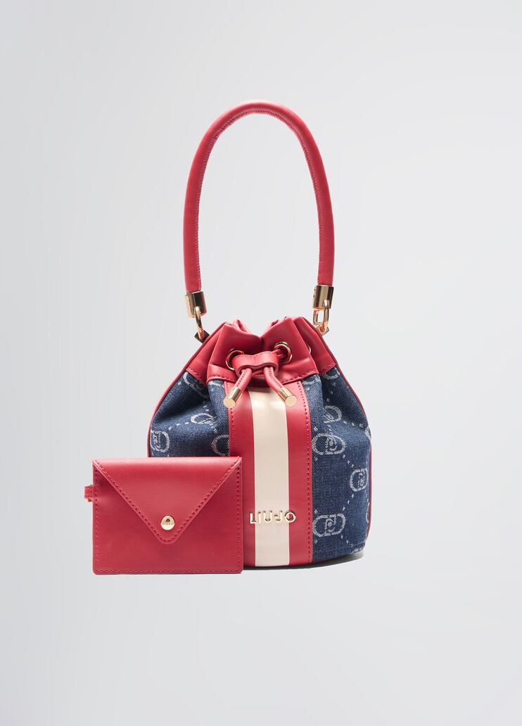 Small jacquard bucket bag dark denim Liu Jo - medium Small jacquard bucket bag dark denim Liu Jo - medium