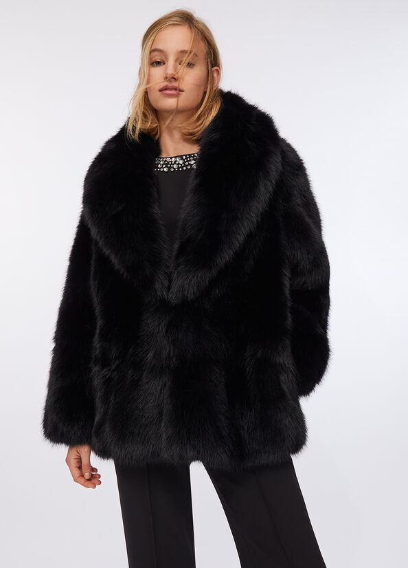 Faux fur coat black Liu Jo - large image number 0