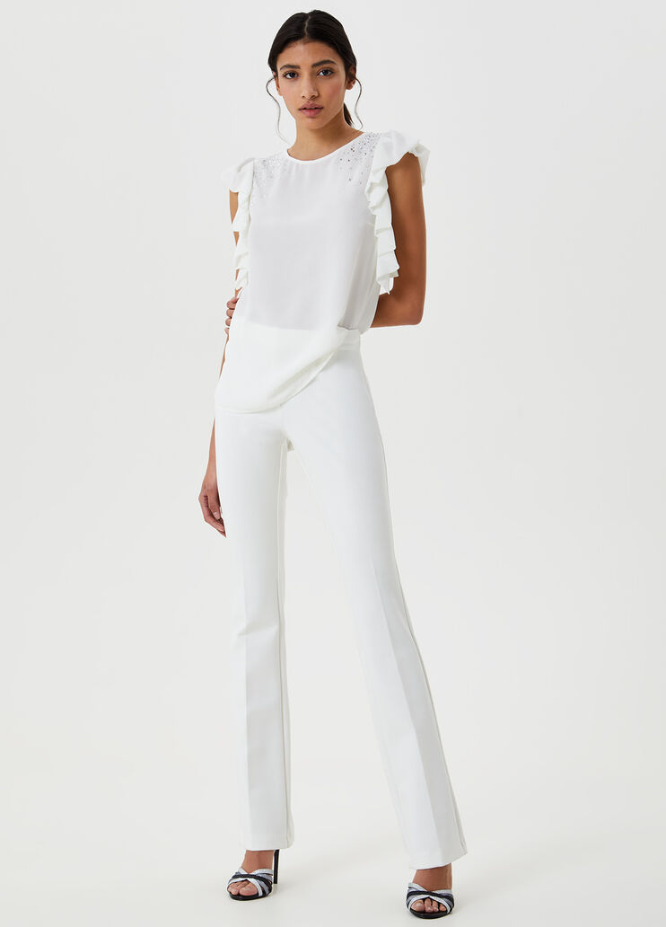 Top with bezel-set gemstones White stars Liu Jo - large image number 3 Top with bezel-set gemstones White stars Liu Jo - large image number 3