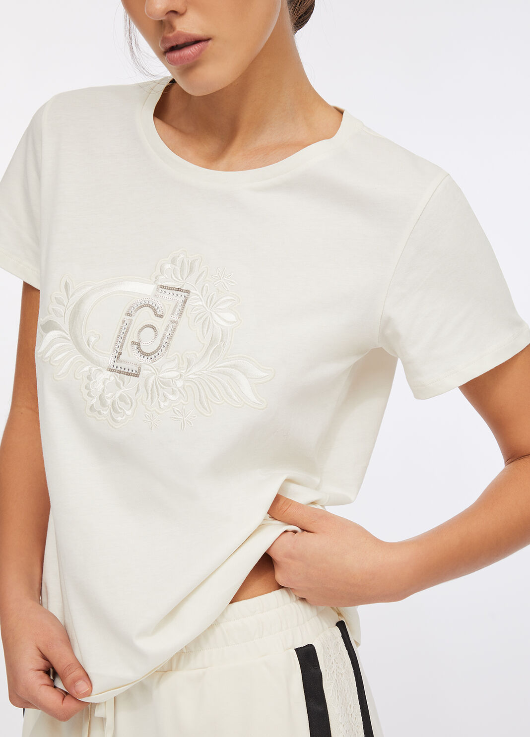 Liu Jo Better T-shirt white/flowers Liu Jo - large image number 3