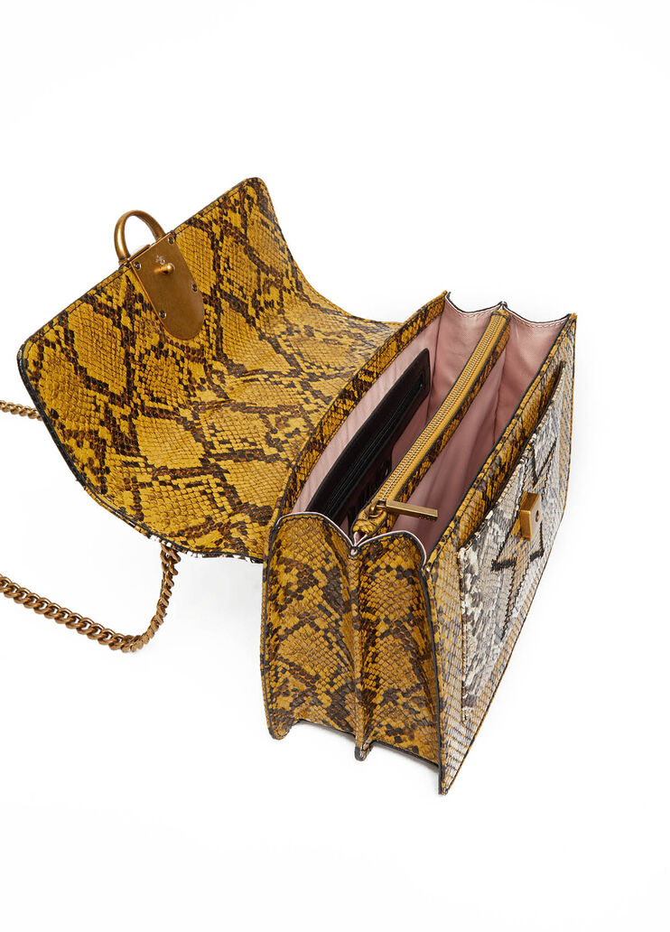 Sac à bandoulière écoconçu moutarde, écru et noir Liu Jo - large image number 3