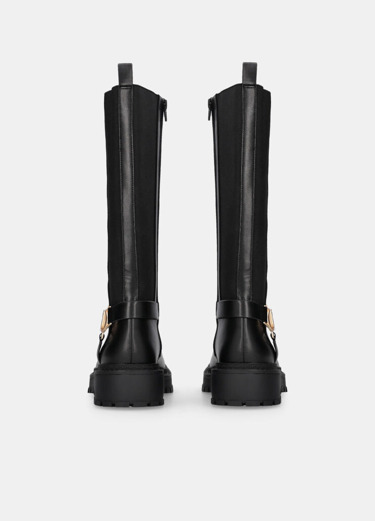 Hoher Lederstiefel Schwarz Liu Jo - large image number 7