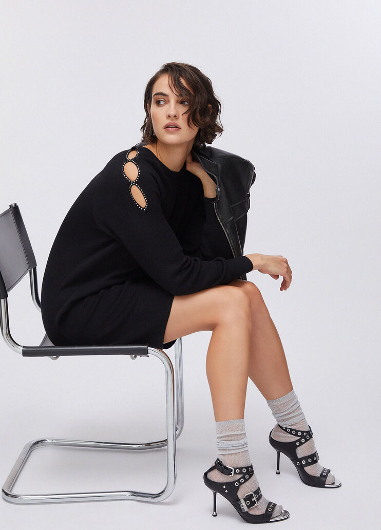 Robe en maille avec découpe noir Liu Jo - medium