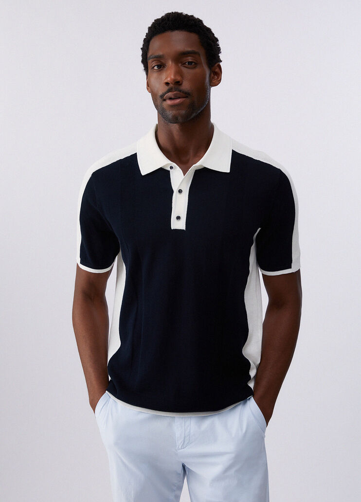 Knit polo-shirt dark denim Liu Jo - medium