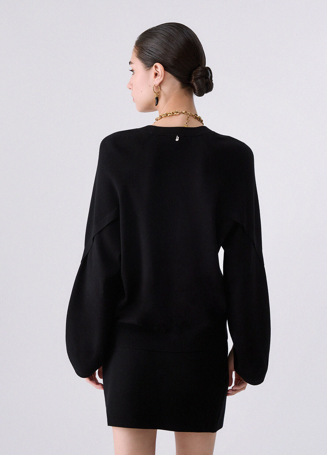 Sweater with slits black Liu Jo - large image number 1