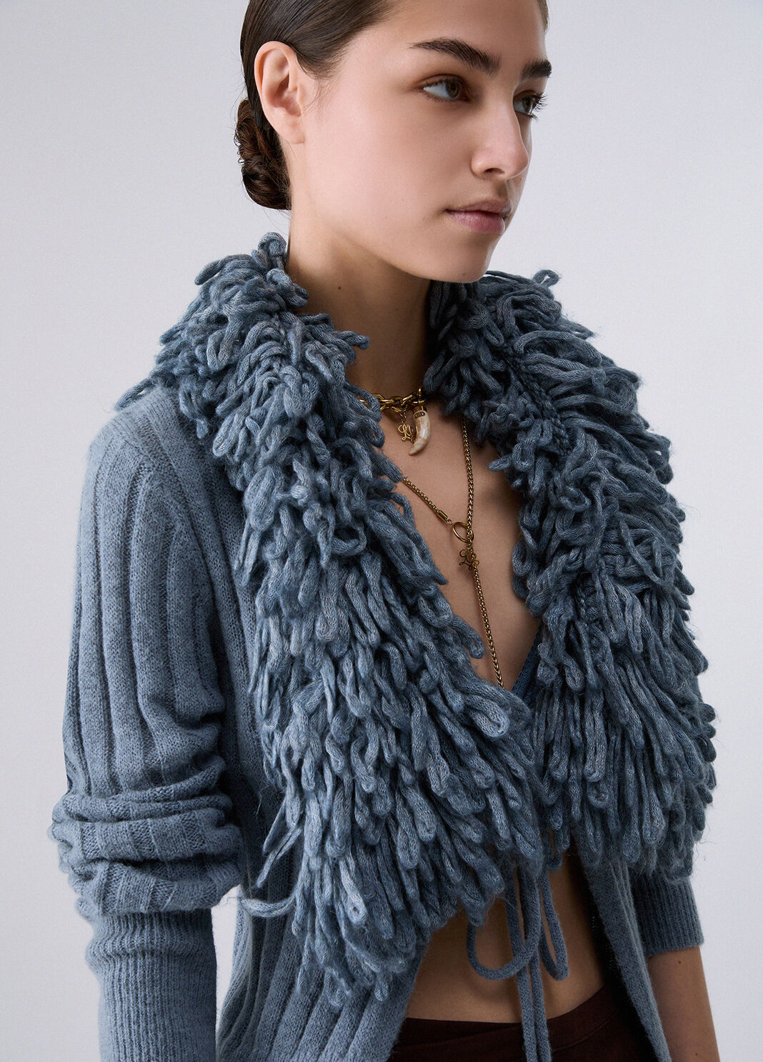Wool and Alpaca Cardigan light blue Liu Jo - large image number 4