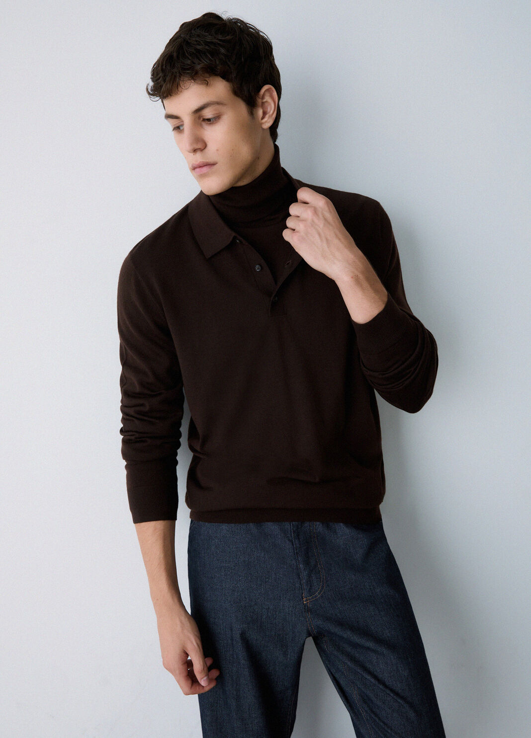 Merino Wool Polo brown Liu Jo - large image number 2