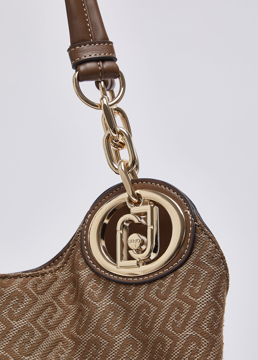 Medium Jacquard Satchel Bag beige Liu Jo - large image number 4