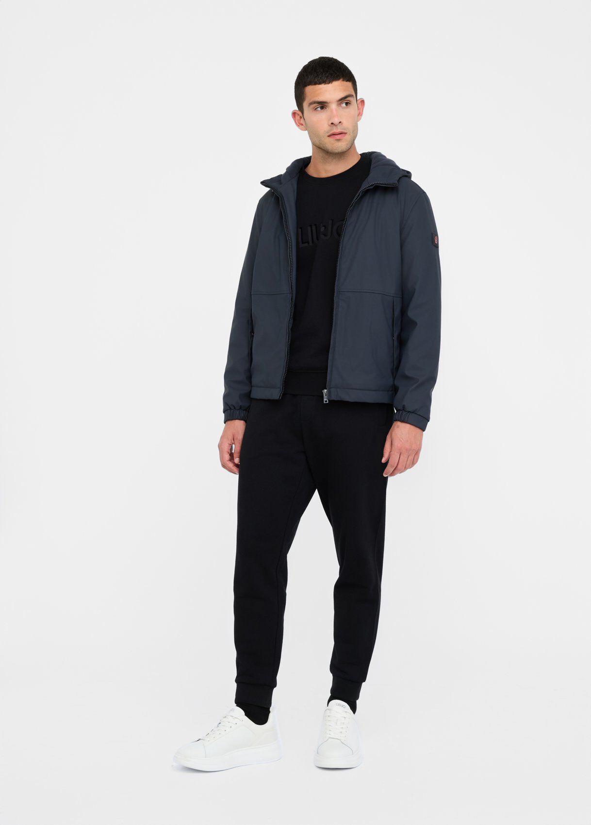 Padded jacket with hood colour dark blue | Liu Jo