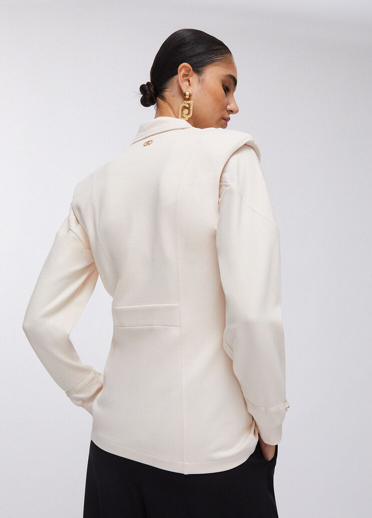 Vest with padded shoulders cream Liu Jo - large image number 1