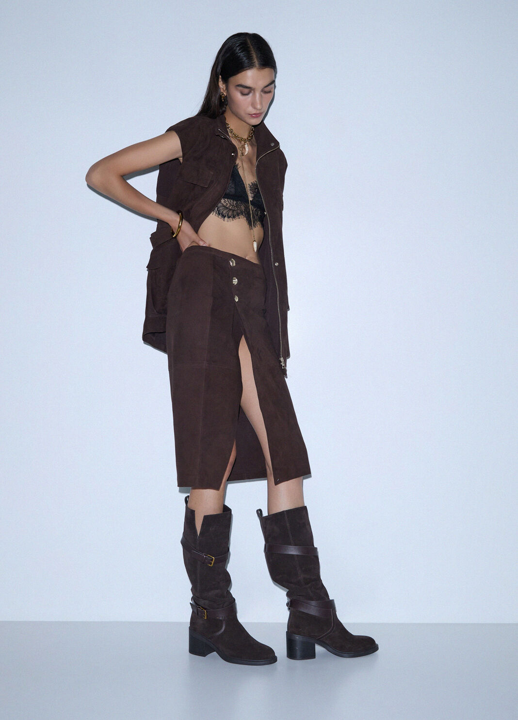 High suede boots mocha Liu Jo - large image number 0