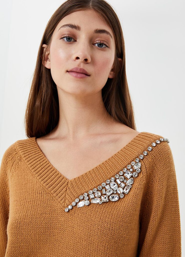 Jumper with cut-outs Brown Liu Jo - large image number 2