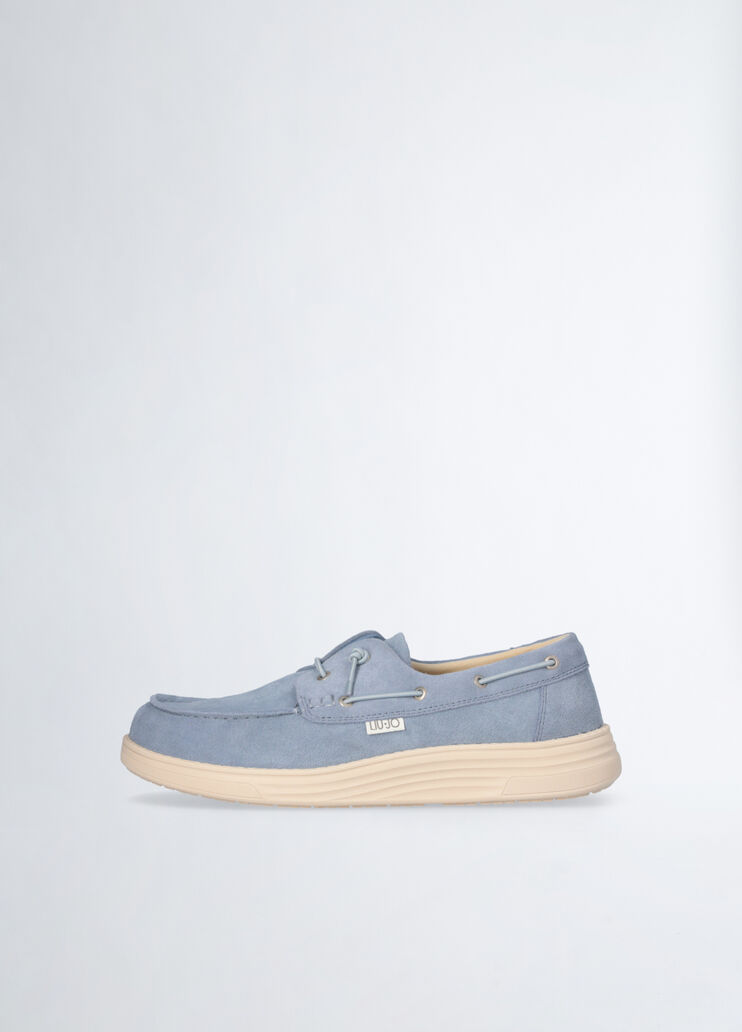 Casual suede loafers light blue Liu Jo - large image number 3 Casual suede loafers light blue Liu Jo - large image number 3