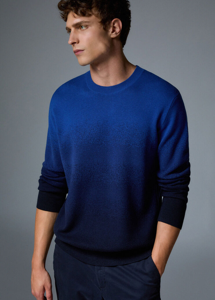Pull d&eacute;grad&eacute; en m&eacute;lange de laine bleu Liu Jo - medium