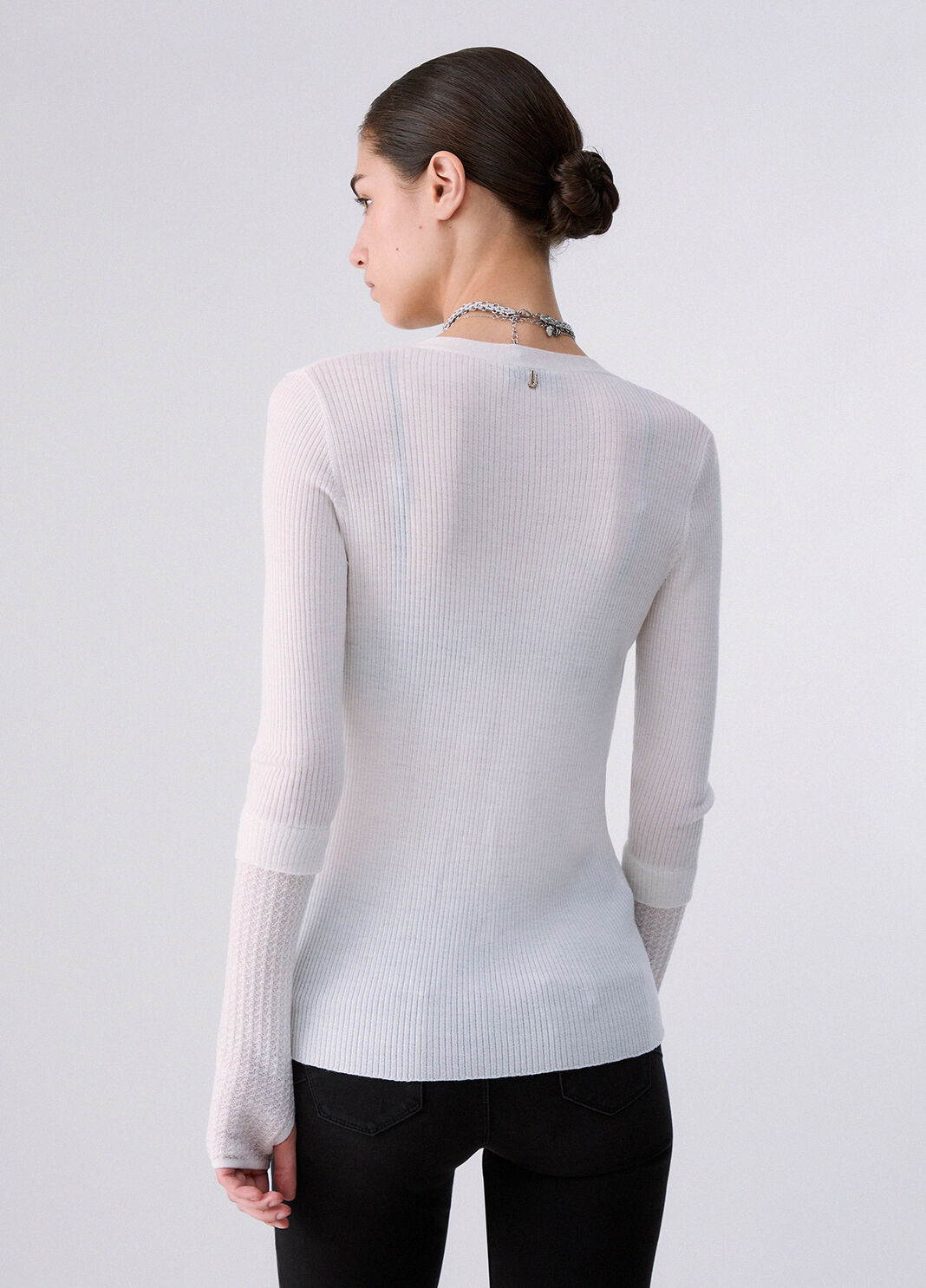 Cardigan aus rein Wolle Wollwei&szlig; Liu Jo - large image number 1