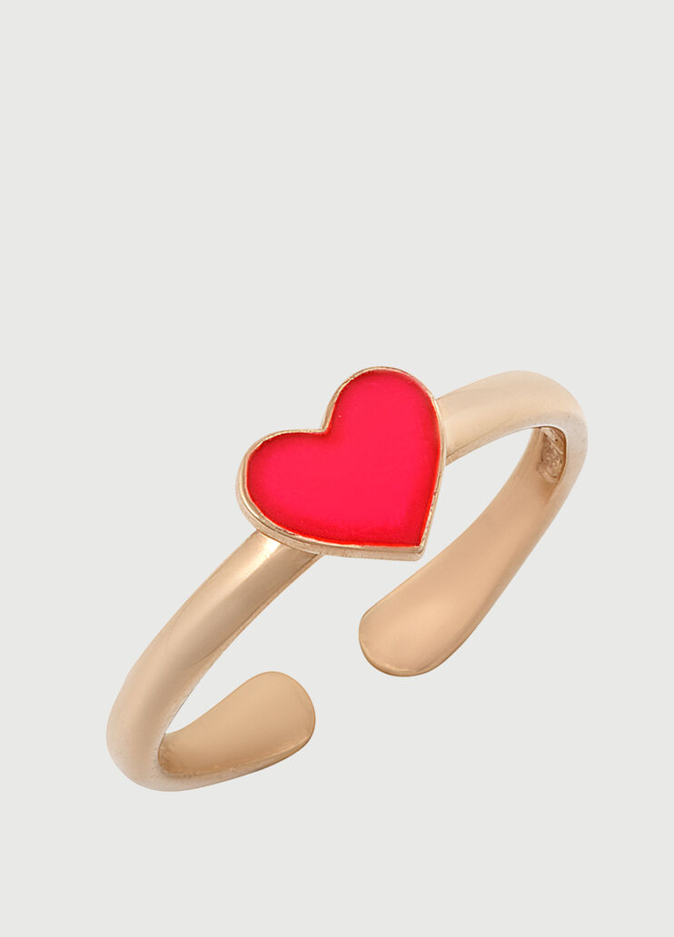 Anello regolabile con cuore color rosè Liu Jo - large image number 1 Anello regolabile con cuore color rosè Liu Jo - large image number 1
