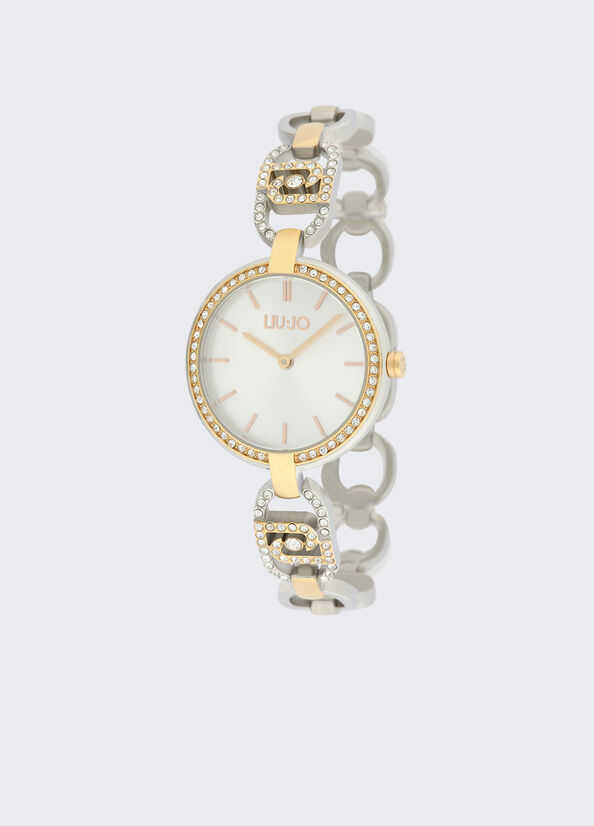 Montre avec bracelet logoté argent Liu Jo - large image number 0