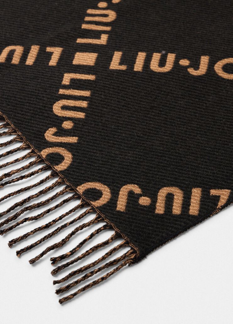 Jacquard shawl black Liu Jo - large image number 3 Jacquard shawl black Liu Jo - large image number 3