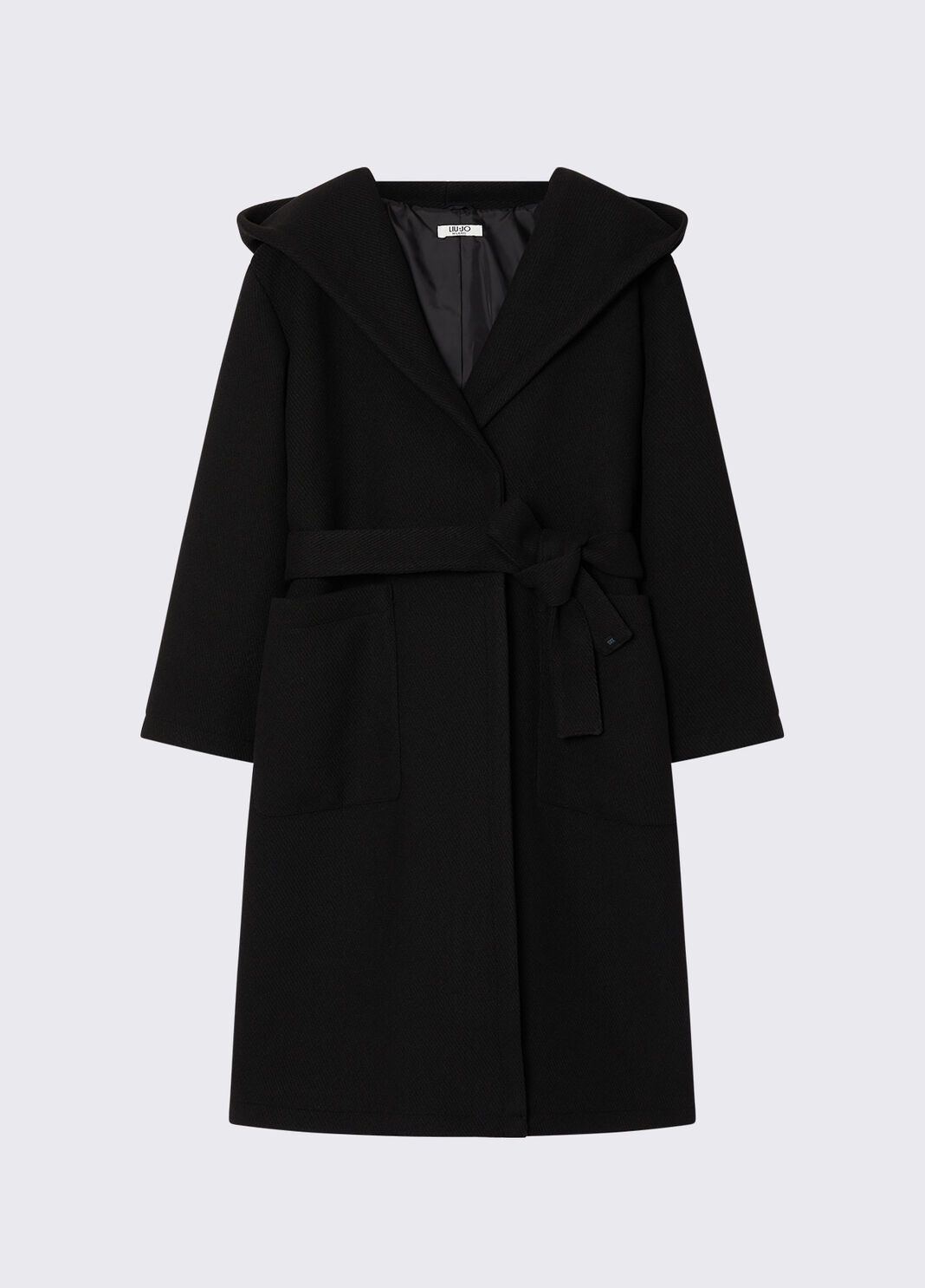 Long coat with hood black Liu Jo - large image number 2