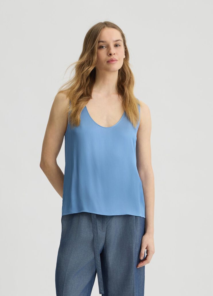 Satin top light blue Liu Jo - medium Satin top light blue Liu Jo - medium