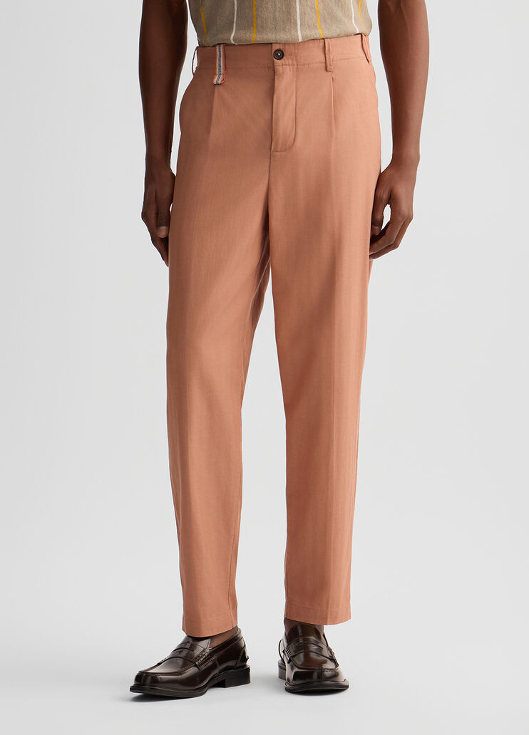 Linen-blend jacquard trousers peach Liu Jo - medium Linen-blend jacquard trousers peach Liu Jo - medium