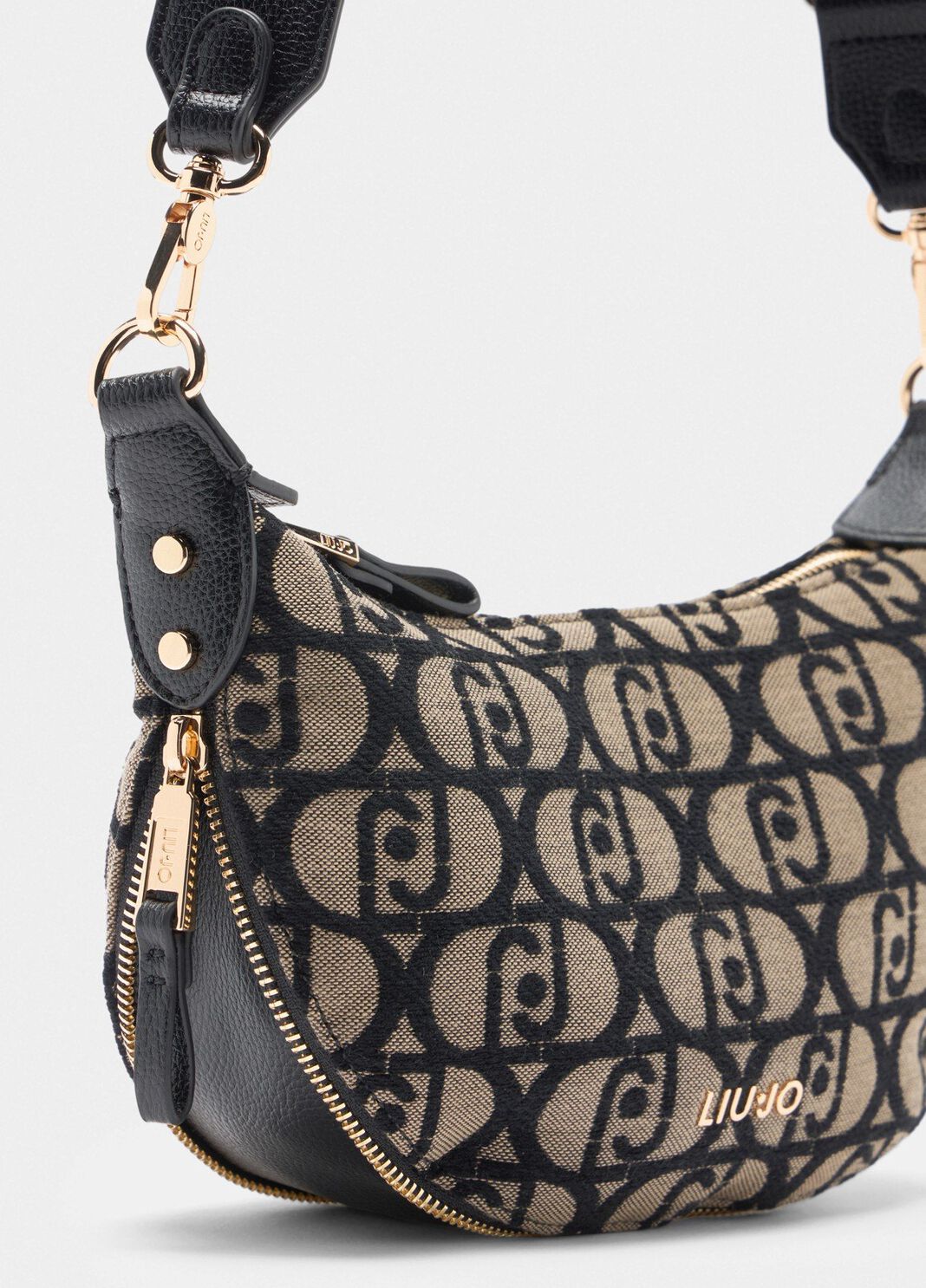 Borsa a spalla piccola jacquard tabacco Liu Jo - large image number 3