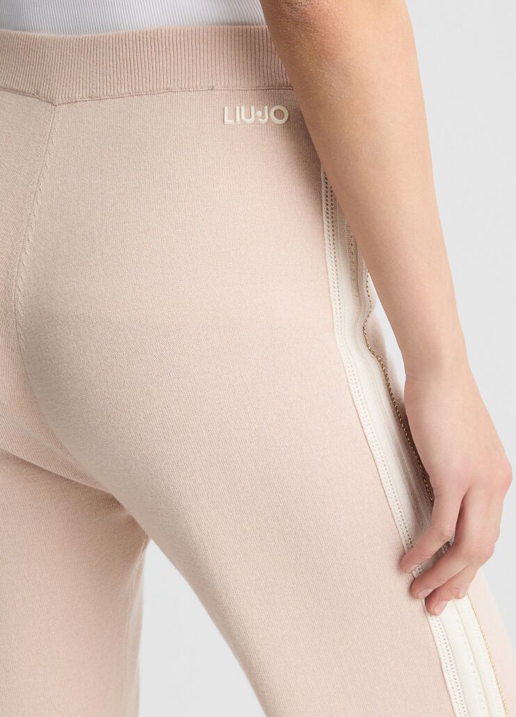 Long pink trousers beige Liu Jo - large image number 4 Long pink trousers beige Liu Jo - large image number 4