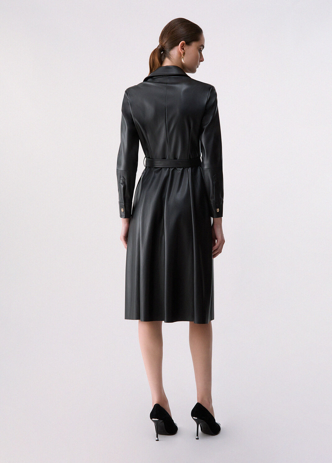 Coated fabric dress black Liu Jo - large image number 1