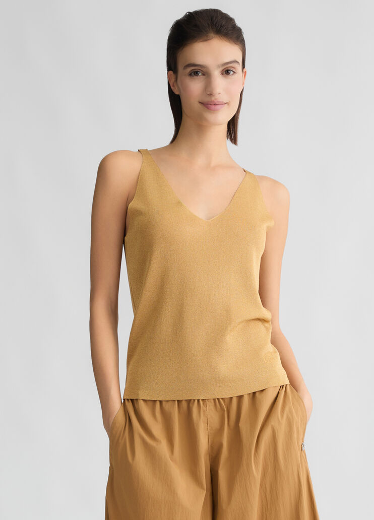 Gold knit top gold-colour Liu Jo - large image number 0 Gold knit top gold-colour Liu Jo - large image number 0