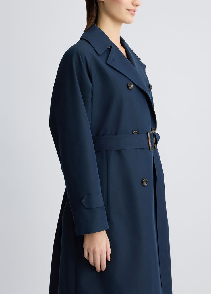 Double-breasted trenchcoat with belt blue Liu Jo - large image number 3 Double-breasted trenchcoat with belt blue Liu Jo - large image number 3