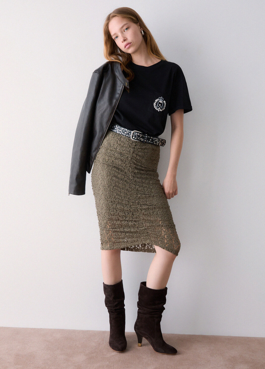 Boxy T-shirt with Jewel Pocket black Liu Jo - large image number 2