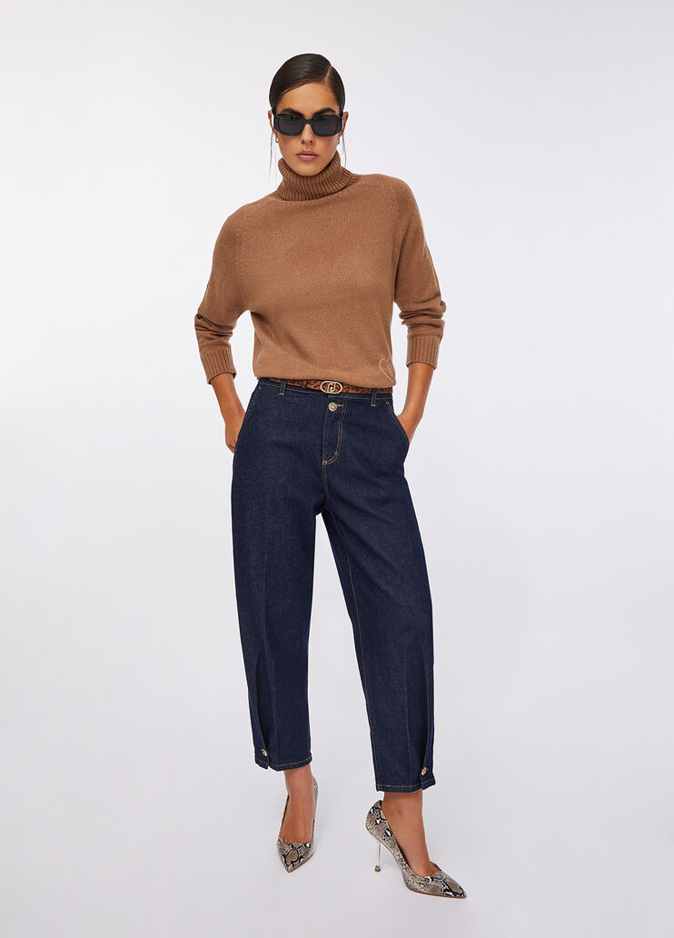 Dolcevita in lana e cashmere beige Liu Jo - large image number 5