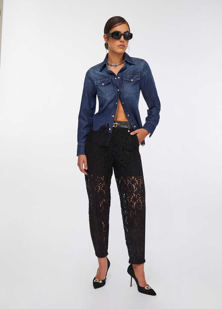 Lace trousers black denim Liu Jo - medium Lace trousers black denim Liu Jo - medium