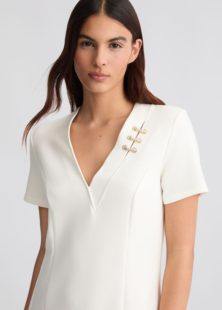 Short scuba dress white Liu Jo - large image number 2 Short scuba dress white Liu Jo - large image number 2