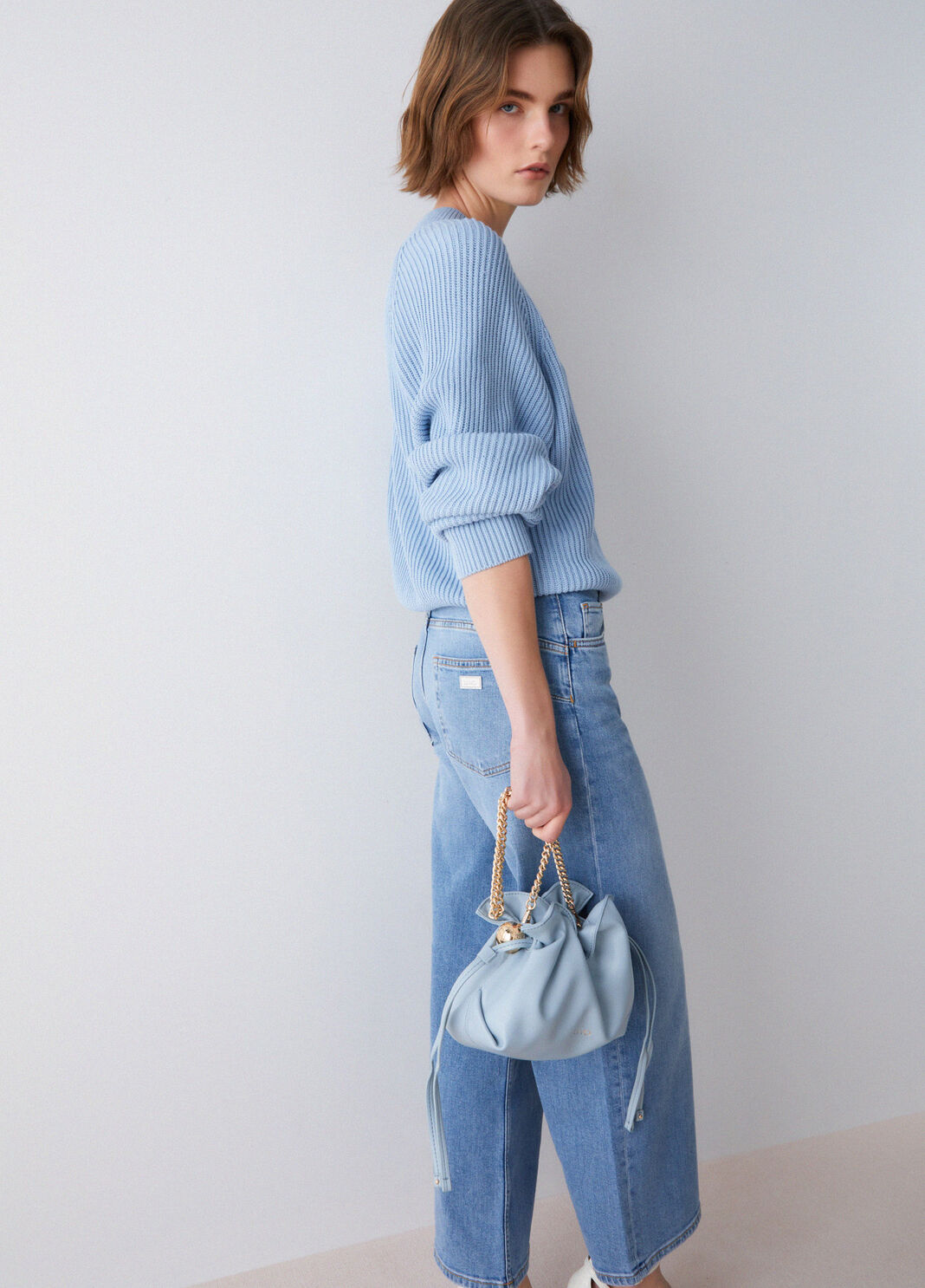 Cropped flared jeans light denim Liu Jo - large image number 3