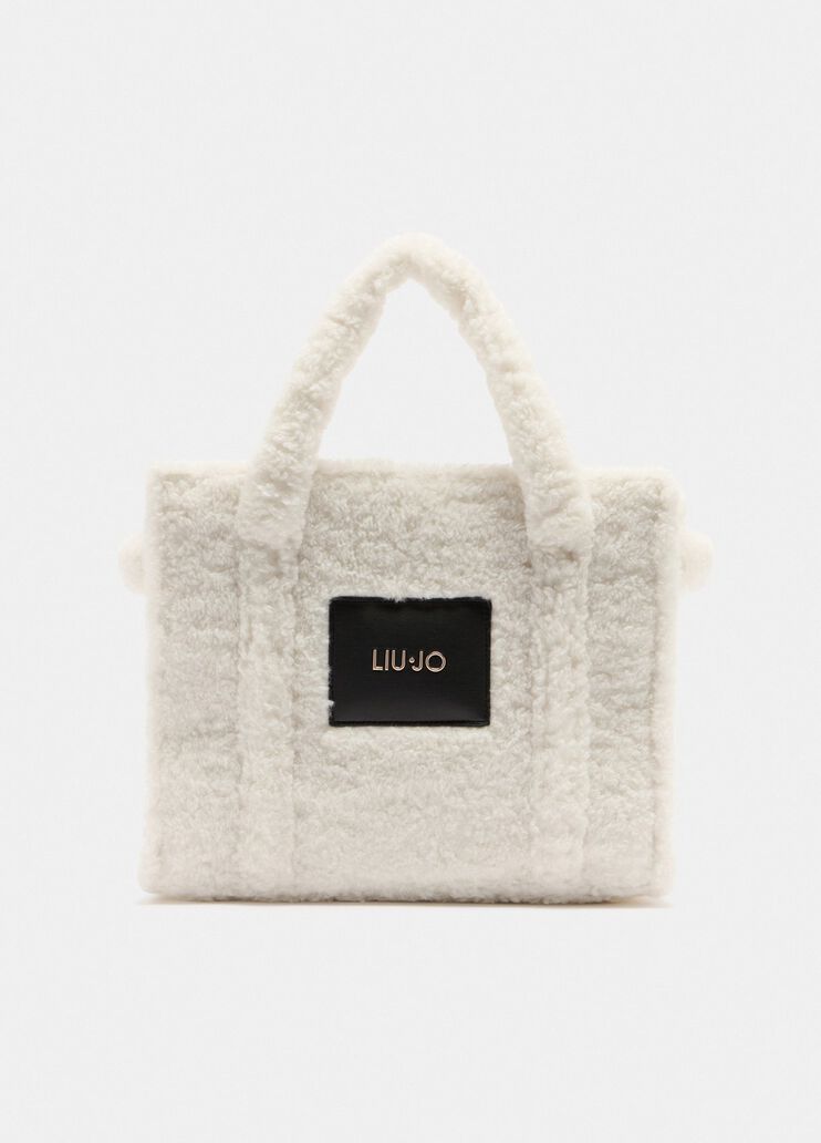 Bolso tote mediano de peluche blanco leche Liu Jo - medium Bolso tote mediano de peluche blanco leche Liu Jo - medium