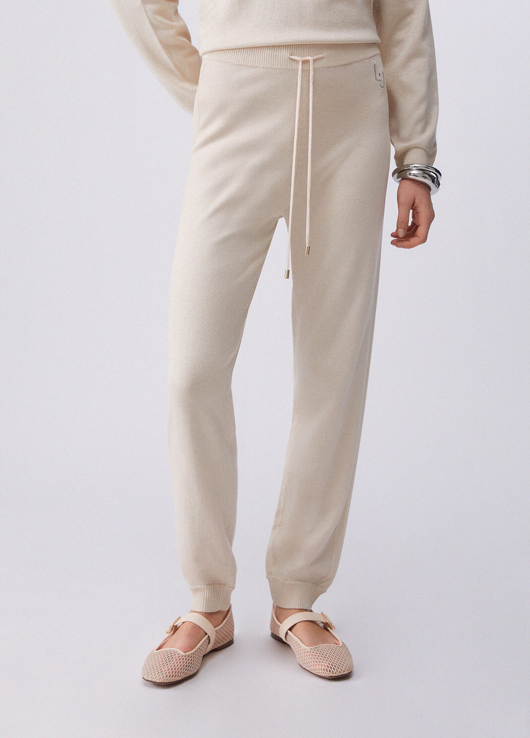 Lurex trousers champagne Liu Jo - large image number 0