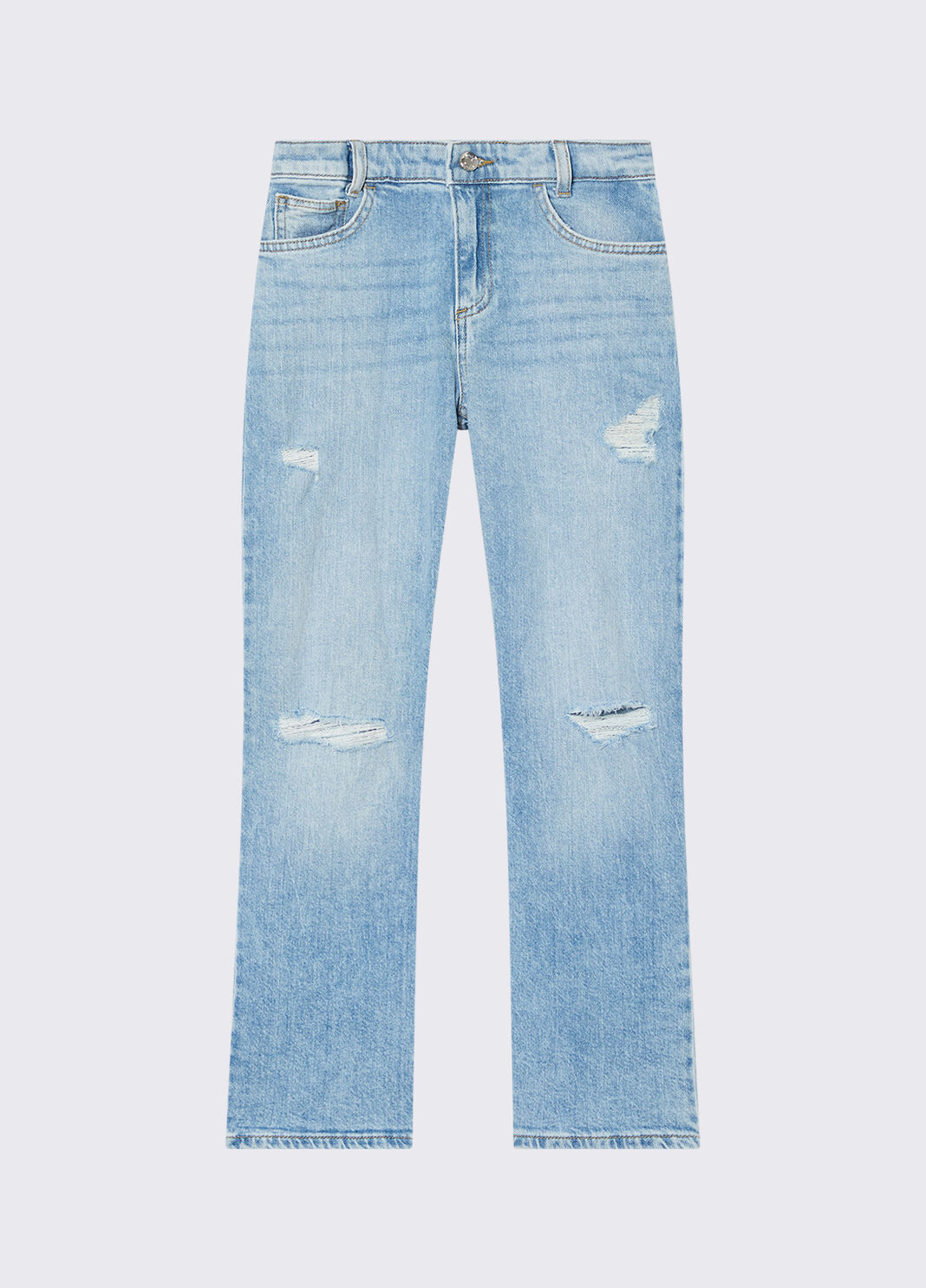 Straight-leg jeans with rips light denim Liu Jo - large image number 0