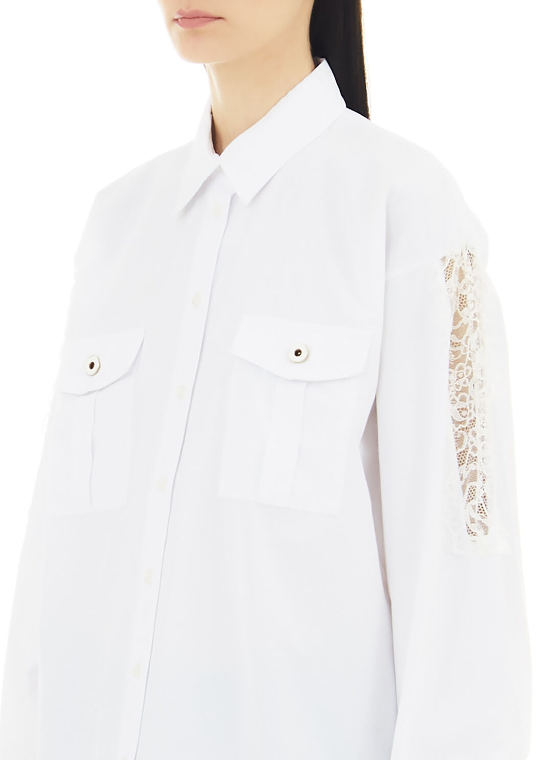 Streifenhemd mit Spitze Optisch Wei&szlig; Liu Jo - large image number 2