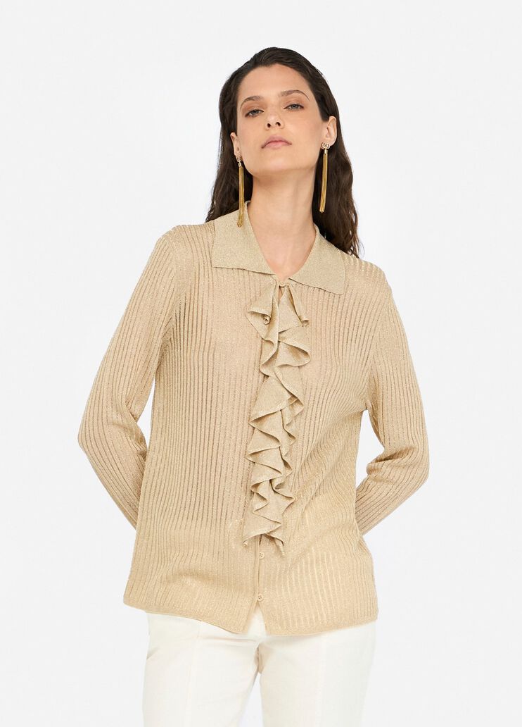 Lurex® knit shirt gold Liu Jo - large image number 0 Lurex® knit shirt gold Liu Jo - large image number 0