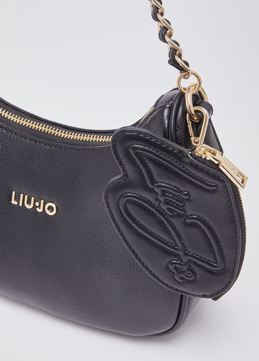 Sac hobo petit format avec porte-monnaie noir Liu Jo - large image number 5