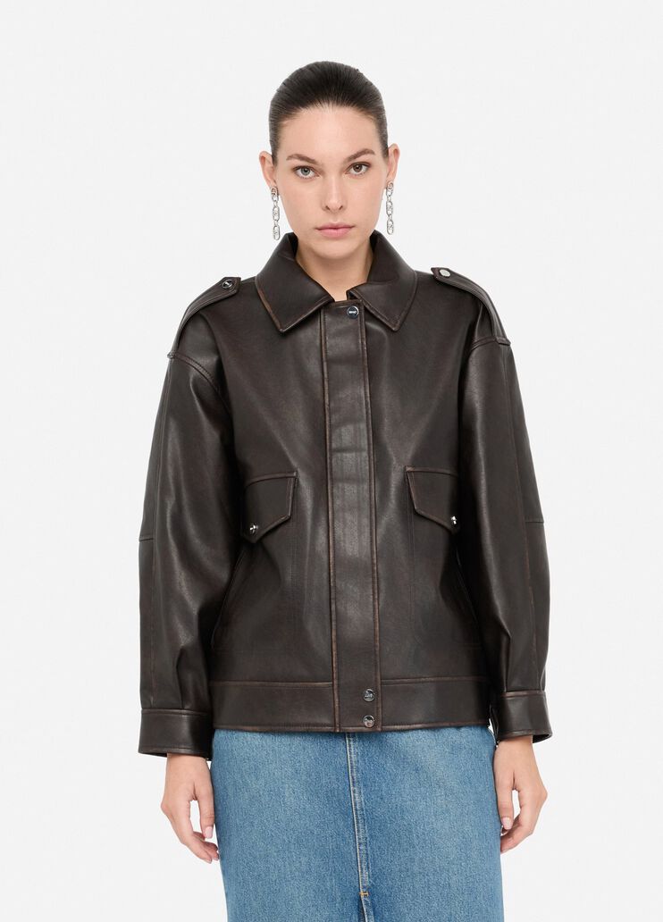 Coated fabric jacket light chocolate Liu Jo - medium Coated fabric jacket light chocolate Liu Jo - medium