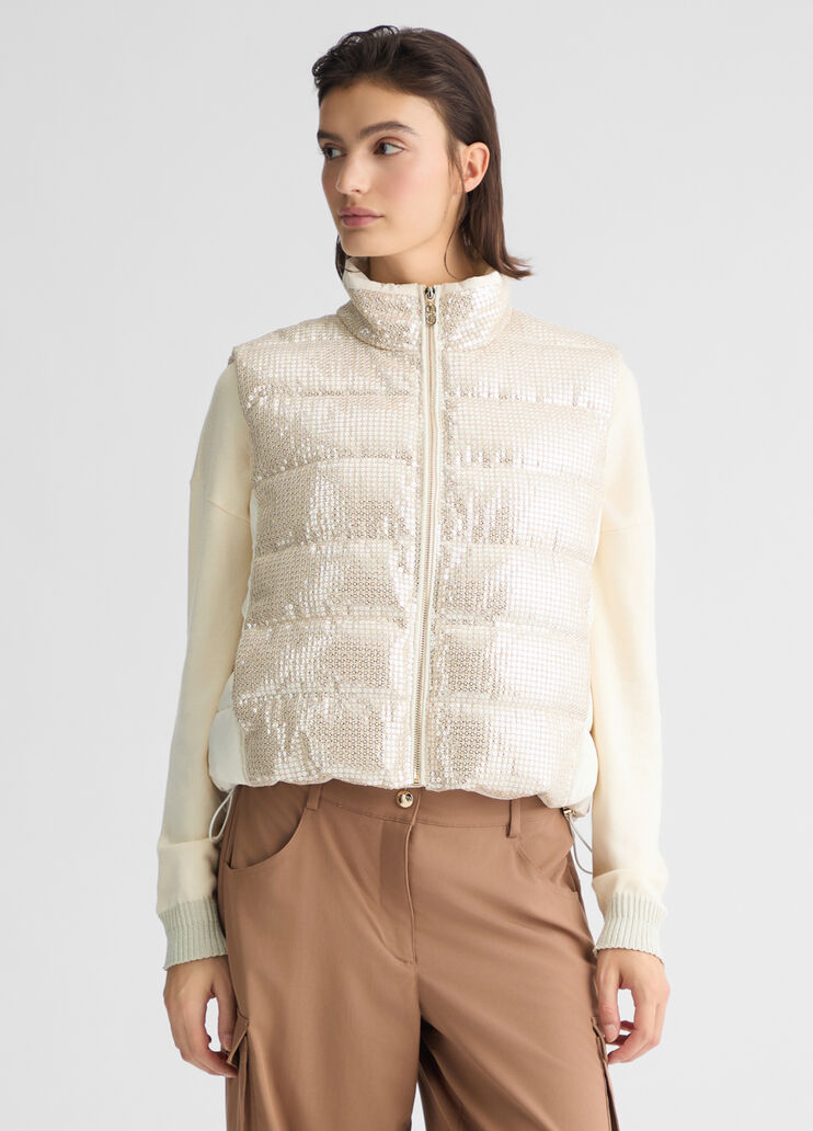 Sequinned vest beige Liu Jo - medium Sequinned vest beige Liu Jo - medium