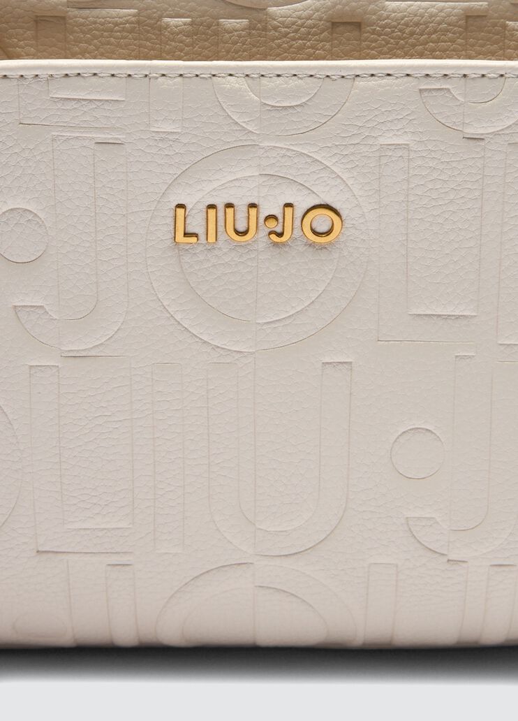 Backpack with logo and chain cream Liu Jo - large image number 5