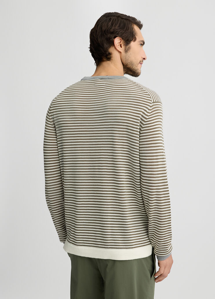 Striped wool sweater green Liu Jo - large image number 1 Striped wool sweater green Liu Jo - large image number 1