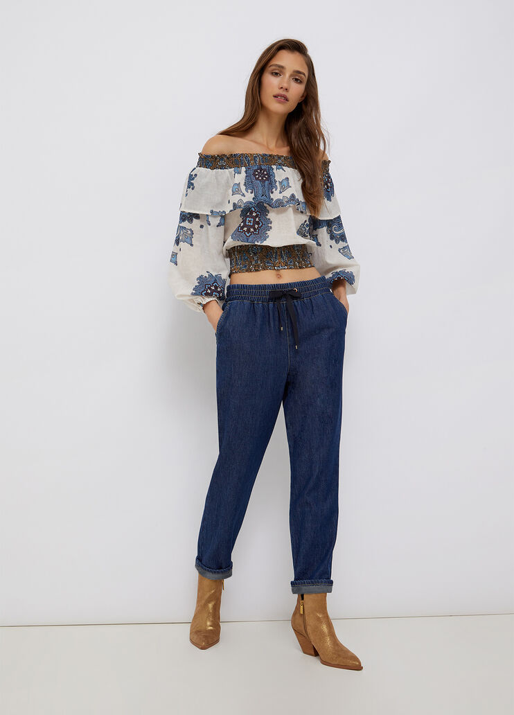 Eco-friendly denim joggers blue denim Liu Jo - large image number 3 Eco-friendly denim joggers blue denim Liu Jo - large image number 3