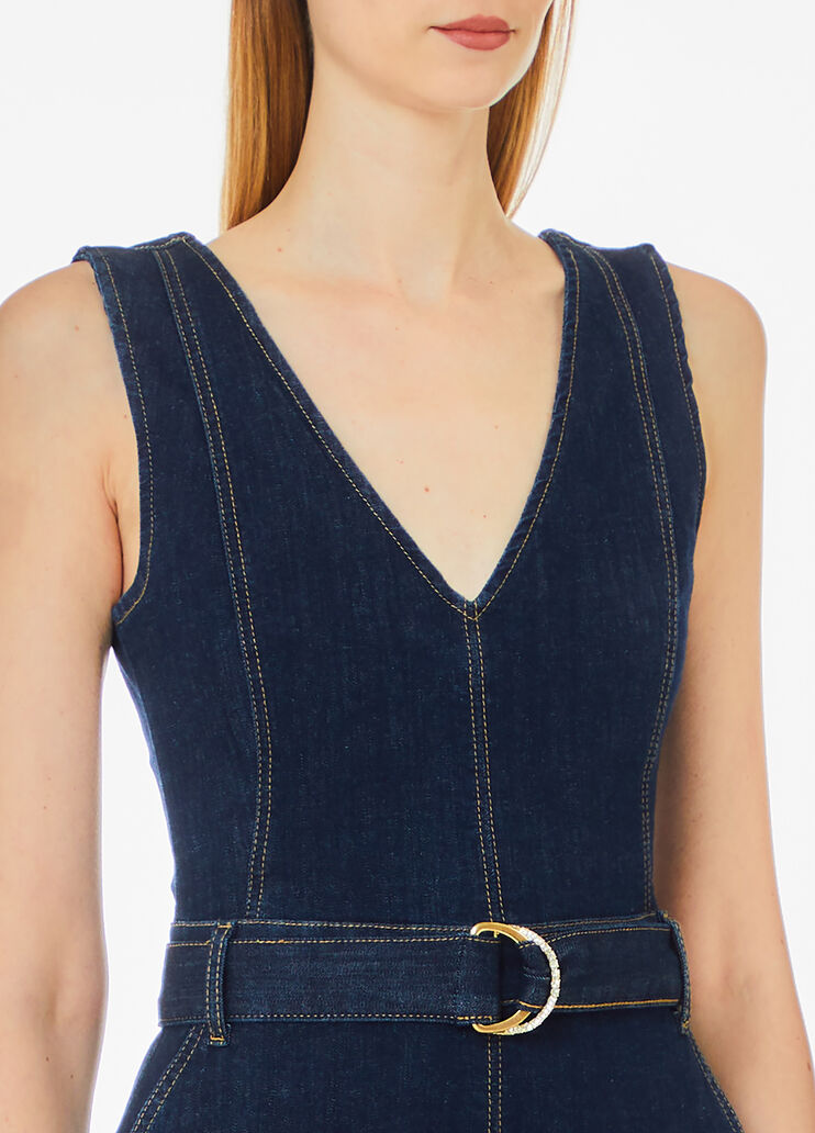 Tuta in denim con cintura lavaggio classico Liu Jo - large image number 2 Tuta in denim con cintura lavaggio classico Liu Jo - large image number 2