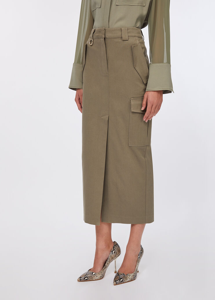 Cotton cargo skirt asparagus Liu Jo - medium Cotton cargo skirt asparagus Liu Jo - medium