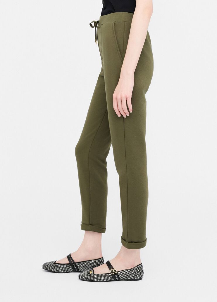 Fleece jogging pants  olive green Liu Jo - large image number 3 Fleece jogging pants  olive green Liu Jo - large image number 3