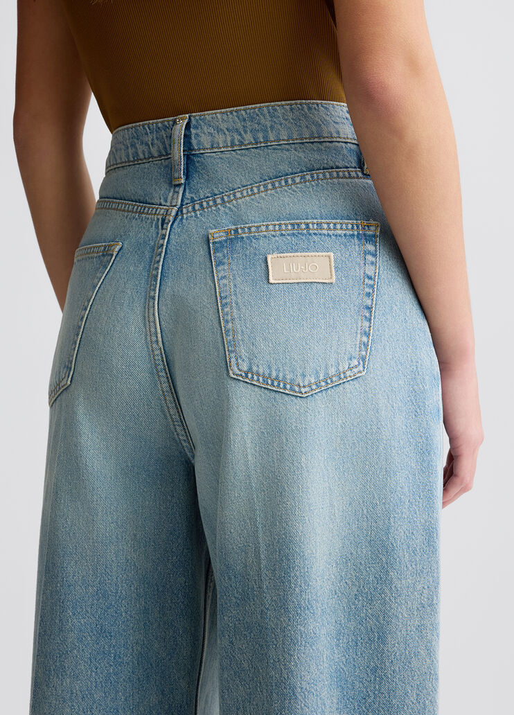 Low-rise baggy jeans light denim Liu Jo - large image number 4 Low-rise baggy jeans light denim Liu Jo - large image number 4
